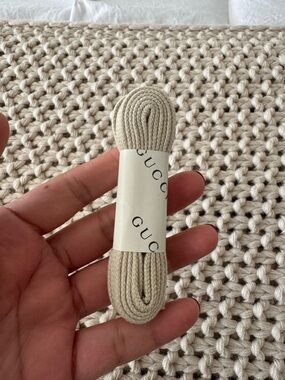 Authentic Gucci Beige Cotton Shoe Laces